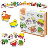 Viga drvene isprepletene poljoprivredne kocke za Montessori konac | shoptok.hr