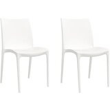 Maison Chic Vrtni Stoli - Stol za vrt 2 kosa bela 50x46x80 cm polipropilen JS495, (21877814) Cene