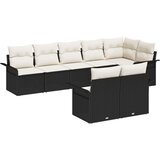  Set vrtnog kauča od 8 dijelova s jastucima crni poli ratan | shoptok.hr
