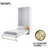 Bed Concept krevet u ormaru CP-03 bijela visoki sjaj - 90x200 cm | shoptok.hr