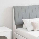 vidaXL Tapecirani uzglavlje Svijetlo siva 200 cm Čvrsto borovo drvo | shoptok.hr