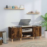 vidaXL Omarica za gramofonske plošče dim. hrast 121x38x48 cm inž. les | Shoptok.si