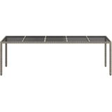  Stol za vrt Siva 250 x 100 x 75 cm poliratan | shoptok.hr