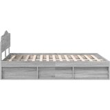  Konstrukcija postelje z vzglavjem Siva Sonoma 140 x 200 cm, (5000102483) | Shoptok.si