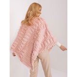 Wool Fashion Italia Poncho-AT-PN-2347.68-light pink | Shoptok.si