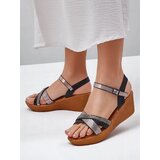 Resti Women's wedge sandals with rhinestones and glitter Glittera | shoptok.hr