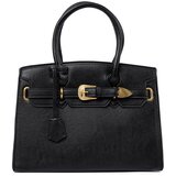Shelvt Black handbag with a decorative buckle in gold u