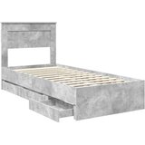  Okvir za krevet s ladicama Betonski sivi 75 x 190 cm - Beton siva 75 x 190 cm | shoptok.hr