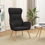  Stolica za opuštanje od tkanine crna | shoptok.hr