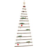 vidaXL Viseče božično drevo z zvezdo na vrhu 100 x 210 cm naravna veja | Shoptok.si