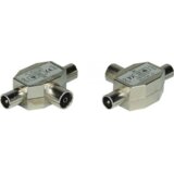  InLine 69914 adapter za spremembo tipa priključka kabla 2xCoax Koaksialni Srebro | Shoptok.si