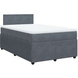 vidaXL Box spring krevet s madracem tamnosivi 120 x 200 cm baršunasti | shoptok.hr
