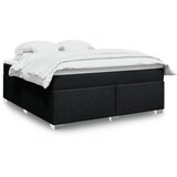 vidaXL Box spring postelja z vzmetnico črna 180x200 cm blago | Shoptok.si