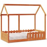 Maison Chic Otroška postelja - Otroški ležaj - Otroški posteljni okvir voščeno rjav 80x160 cm trdna borovina, (21698302) Cene