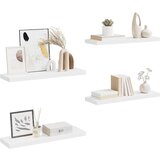  Plutajuće zidne police 4 kom bijele 80 x 23,5 x 3,8 cm MDF | shoptok.hr