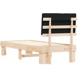  Krevetni okvir s tapiciranim uzglavljem Crna 75 x 190 cm | shoptok.hr