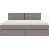  Krevet S LED lampica s pohranom Sivo-smeđa 180 x 200 cm tkanina | shoptok.hr