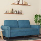  The Living Store Kavč dvosed moder 140 cm žamet - Dvosed, (21446549) | Shoptok.si