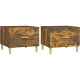  Stolići za kavu 2 kom boja hrasta 50x50x40 cm konstruirano drvo | shoptok.hr