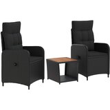  Set lounge namještaja za vrt 3 kom. Crna | shoptok.hr