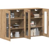  Ogreti omarice 2 pcs Artisan hrast in črna 69,5 x 34 x 90 cm | Shoptok.si