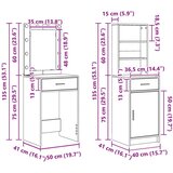 vidaXL Set od 3 Sonoma hrast Konstruirano drvo Srednje Set za toalet | shoptok.hr