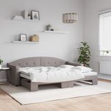  Dnevni krevet na razvlačenje smeđesivi 80 x 200 cm od tkanine | shoptok.hr