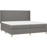  S oprugama i madracem tamnosivi 200 x 200 cm od tkanine | shoptok.hr