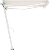  Tenda na ručno uvlačenje s LED svjetlom 350 x 250 cm krem | shoptok.hr