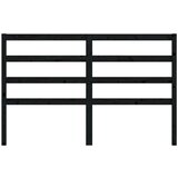  Posteljno vzglavje črno 156x4x100 cm trdna borovina, (20644663) | Shoptok.si