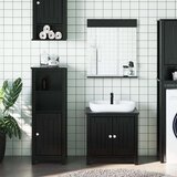  3-dijelni set kupaonskog namještaja BERG crni masivna borovina | shoptok.hr
