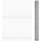 vidaXL Ograjni stebri 22 kosov U-kanal 150 cm pocinkano jeklo, Šesterokotna ograja 1.5x100 m pocinkano jeklo, (22084686) | Shoptok.si