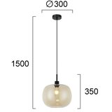  Luster na sajli ALAN 1xE27/40W/230V zadimljeno bež/crna | Eponuda.com