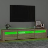 TV ormarić s LED svjetlima boja hrasta sonome 195x35x40 cm | Eponuda.com
