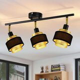 Nettlife stropna svetilka s 3 reflektorji, E14, črna, vintage, s plamenom, retro, (22116615) | Shoptok.si