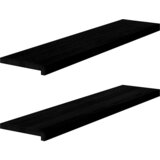 vidaXL Okenske police 2 kosa temno rjava 110x25x2 cm trdna hrastovina Cene