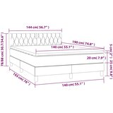  s oprugama i madracem tamnozeleni 140x190 cm baršunasti | shoptok.hr