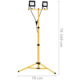 vidaXL LED reflektor s stojalom 2x30 W hladno bel | Shoptok.si