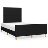 Furnova Posteljni okvir brez vzmetnice črn 120x190 cm blago, (21940818) | Shoptok.si