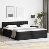  s madracem i skladištem Crna 180 x 200 cm Lažna koža | shoptok.hr