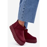 Boto Suede Snow Boots On Platform Bordeaux Corcoran | Shoptok.si