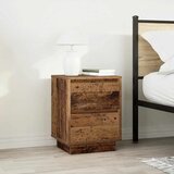  Noćni ormarić s LED svjetlima boja drva 38x34x50 cm | shoptok.hr