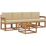  Set vanjskih sofa s jastukom 5 pcs Prirodna i bež | Eponuda.com