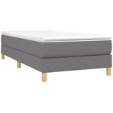 Krevet s oprugama i madracem tamnosivi 90 x 190 cm od tkanine | shoptok.hr