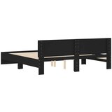 vidaXL Posteljni okvir z vzglavjem črn 160x200 cm | Shoptok.si