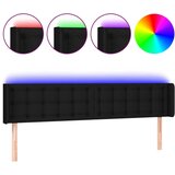Maison Chic LED posteljno vzglavje - Vzglavna omarica črno 183x16x78/88 cm blago, (22076956) Cene