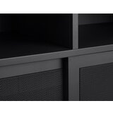 Unique Furniture Crni metalni ormarić s kliznim vratima 90x140x40 cm Veep – | shoptok.hr