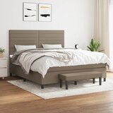 Maison Chic Box spring postelja - Vzmetna postelja z vzmetnico taupe 160x200 cm blago SL2228, (21889139) | Shoptok.si