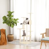  Penjalica za mačke sa stupovima za grebanje krem 153 cm | shoptok.hr