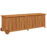  Kutija za pohranu s kotačima 150x50x58 cm od drva bagrema | shoptok.hr